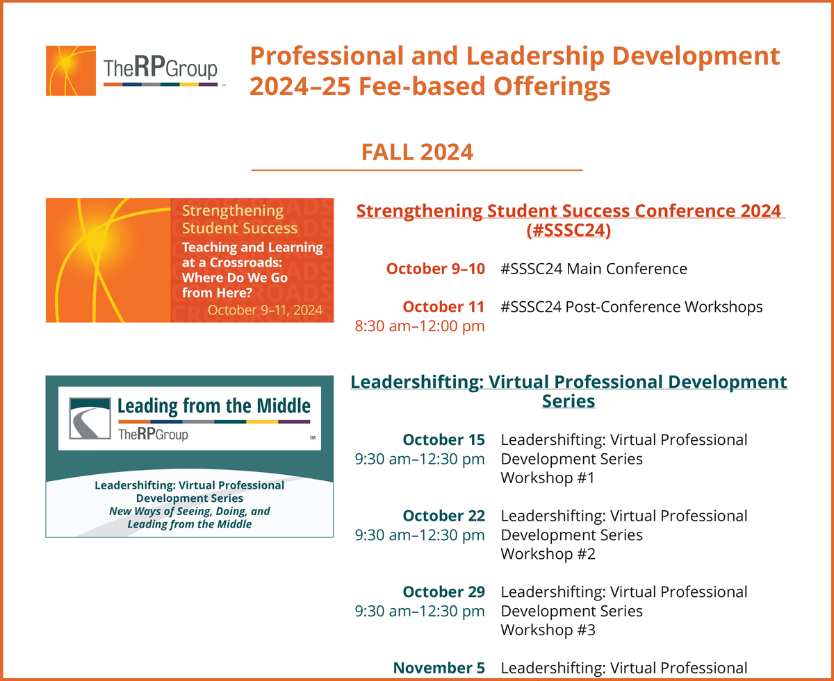 Professional and Leadership Development 2024-25 Fee-based Offerings